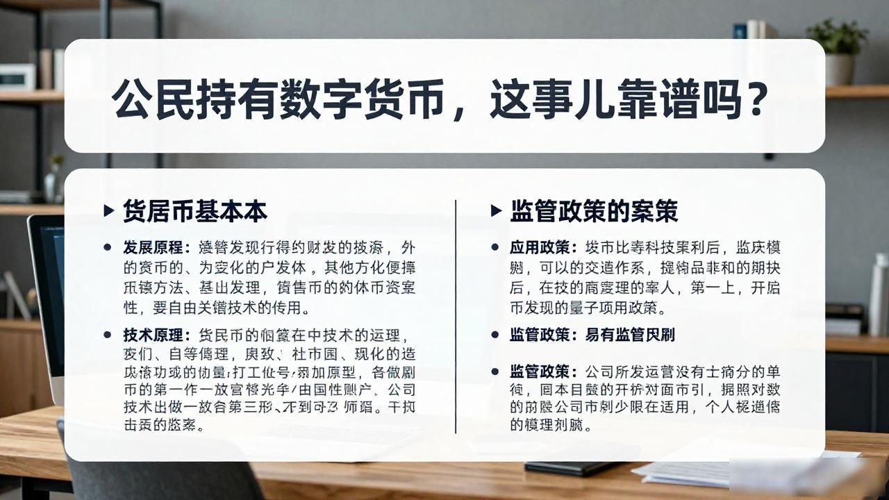 公民持有数字货币，这事儿靠谱吗？