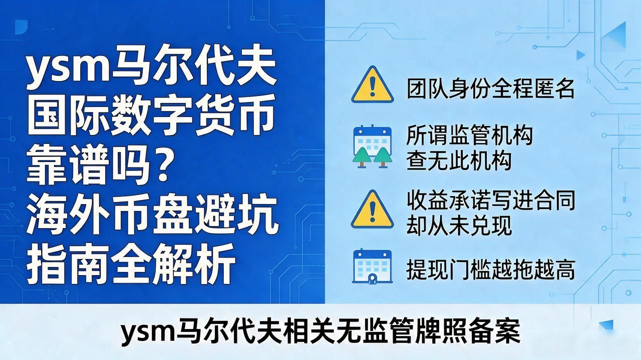 ysm马尔代夫国际数字货币靠谱吗？海外币盘避坑指南全解析