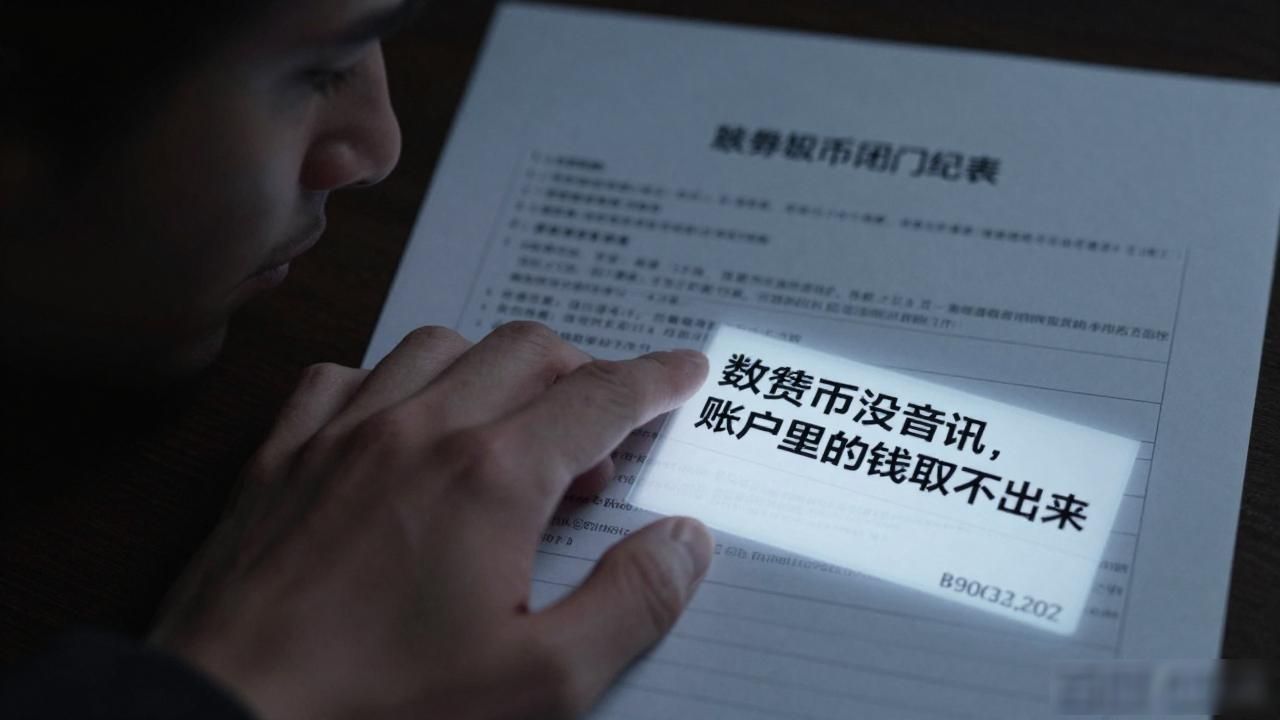 数字货币没音讯，账户里的钱取不出来，普通人到底该怎么办