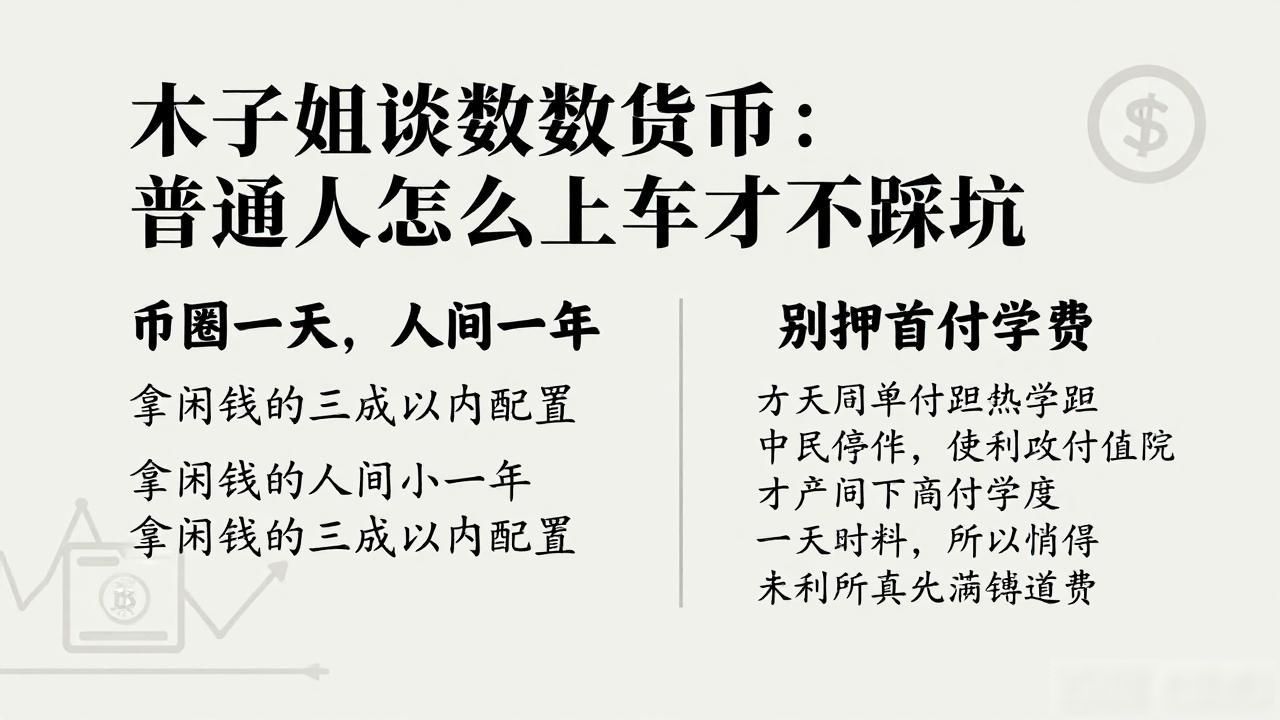 木子姐谈数字货币：普通人怎么上车才不踩坑