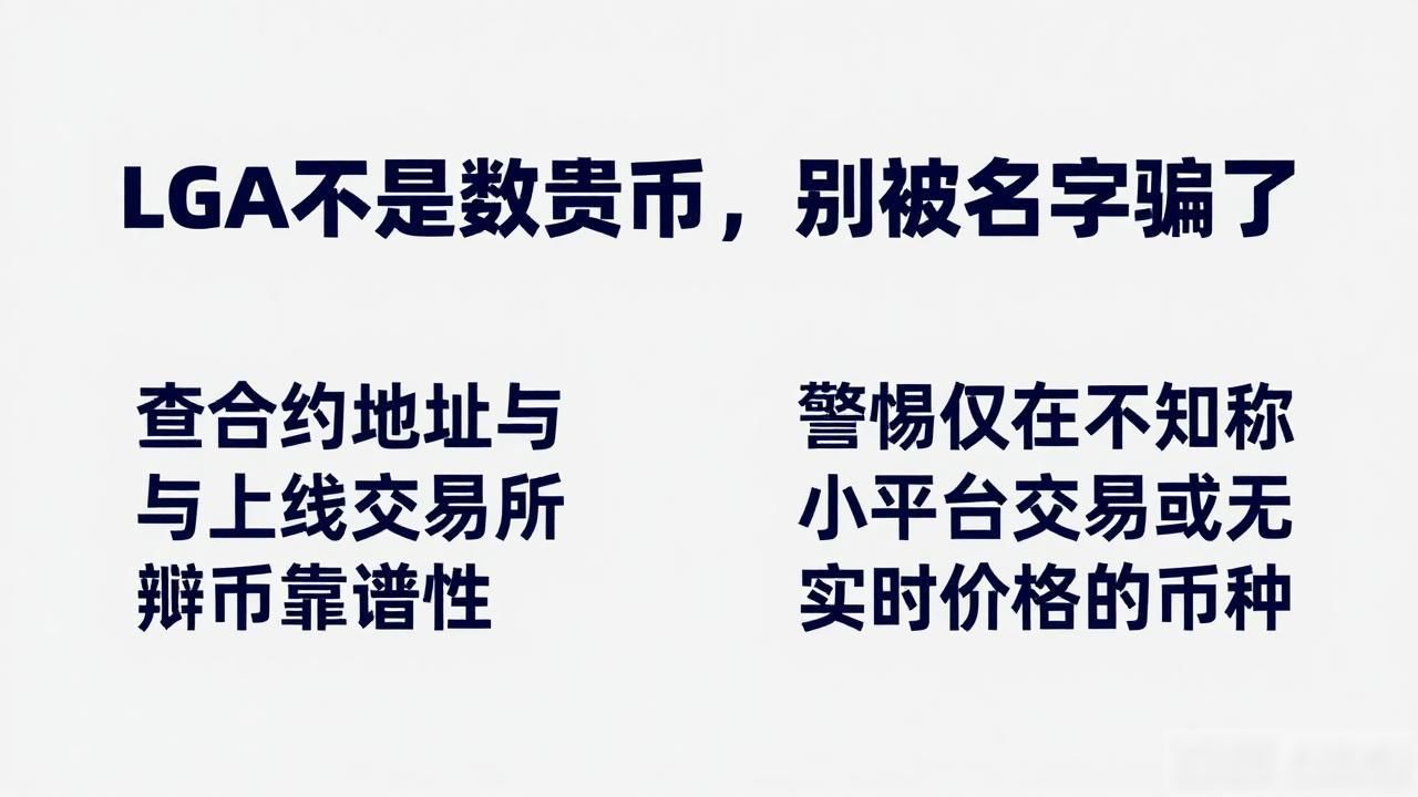 LGA不是数字货币，别被名字骗了