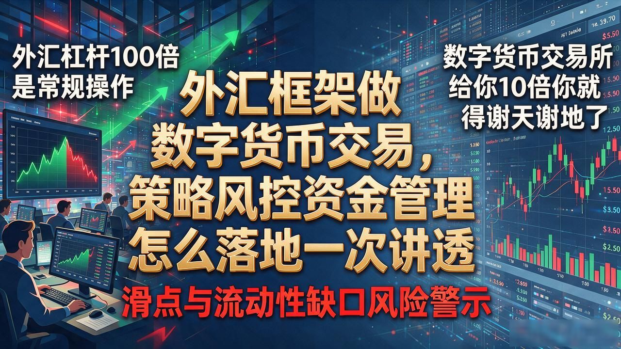 外汇框架做数字货币交易，策略风控资金管理怎么落地一次讲透
