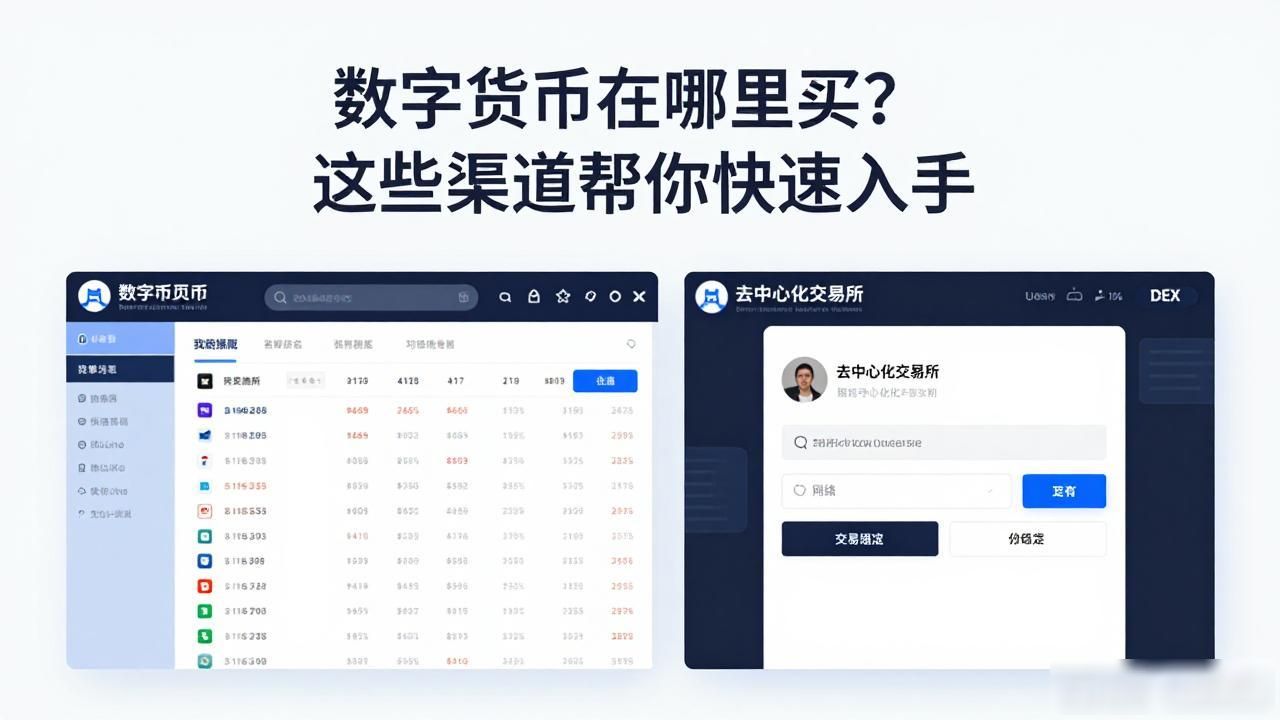 数字货币在哪里买？这些渠道帮你快速入手