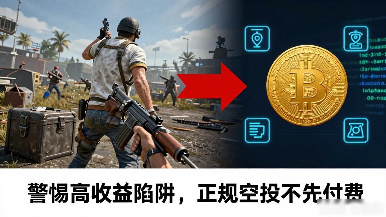 绝地求生玩家注意：区块链空投免费领币攻略