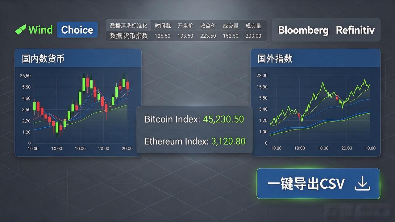 想下载数字货币指数数据？这几个平台和工具都亲测过，分享给你