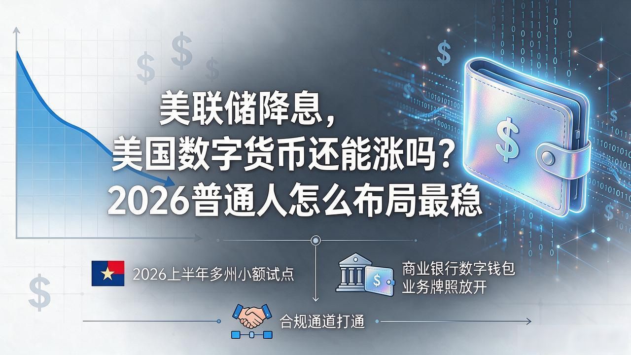美联储降息，美国数字货币还能涨吗？2026普通人怎么布局最稳