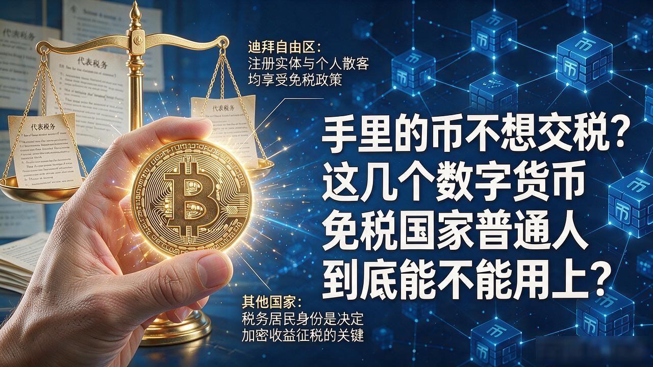 手里的币不想交税？这几个数字货币免税国家普通人到底能不能用上