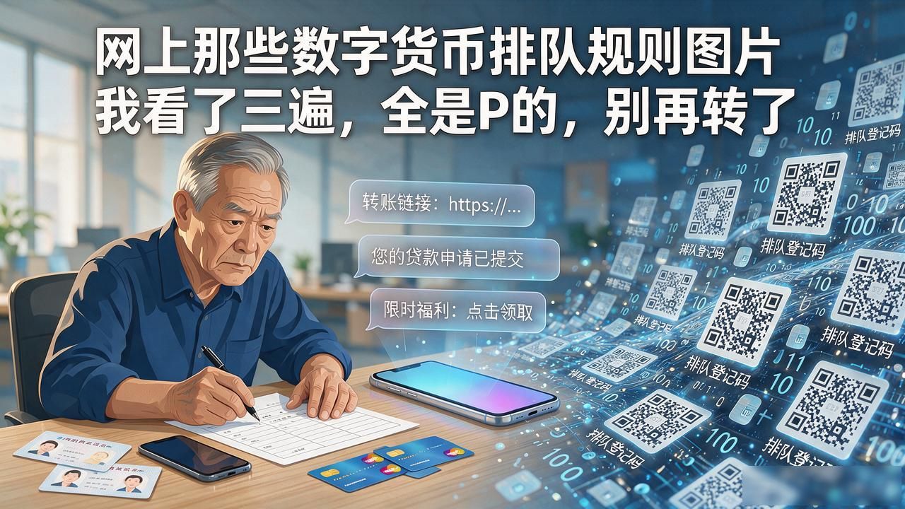 网上那些数字货币排队规则图片我看了三遍，全是P的，别再转了