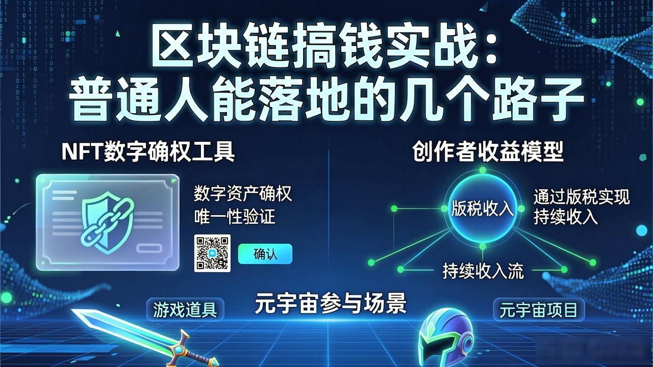 区块链搞钱实战：普通人能落地的几个路子