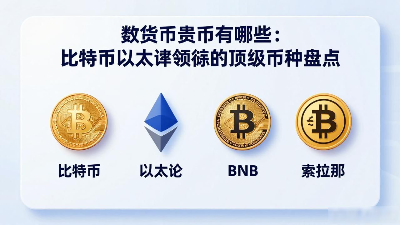 数字货币贵币有哪些：比特币以太坊领衔的顶级币种盘点