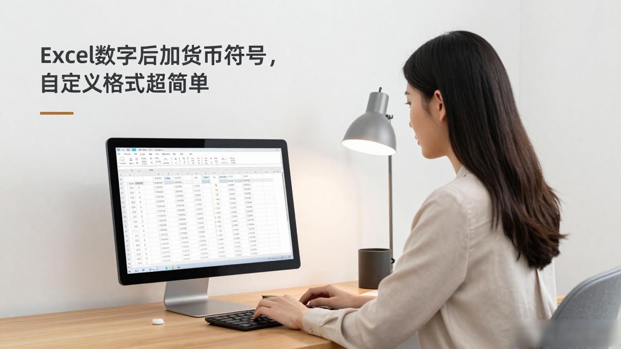 Excel数字后加货币符号，自定义格式超简单