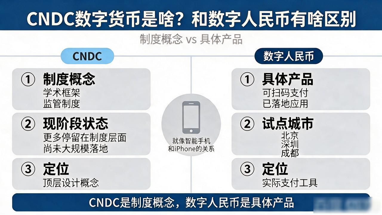 CNDC数字货币是啥？和数字人民币有啥区别