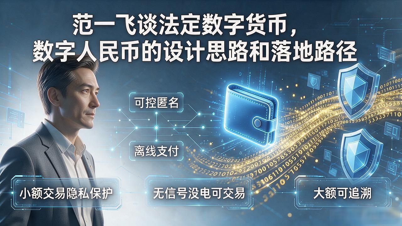 范一飞谈法定数字货币，数字人民币的设计思路和落地路径