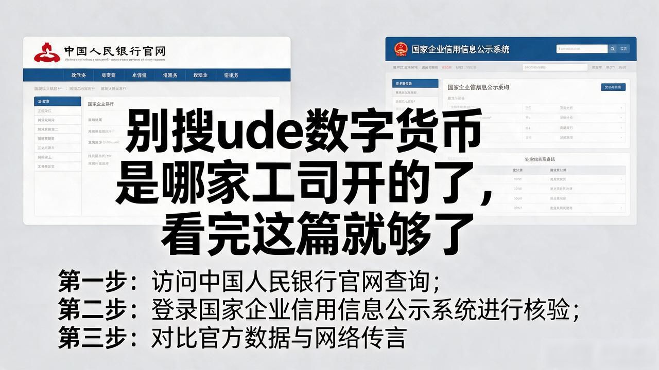 别搜ude数字货币是哪家工司开的了，看完这篇就够了