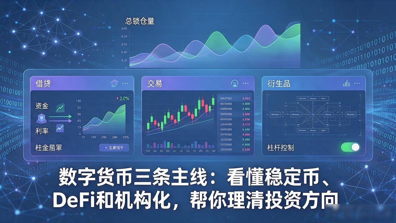 数字货币三条主线：看懂稳定币、DeFi和机构化，帮你理清投资方向