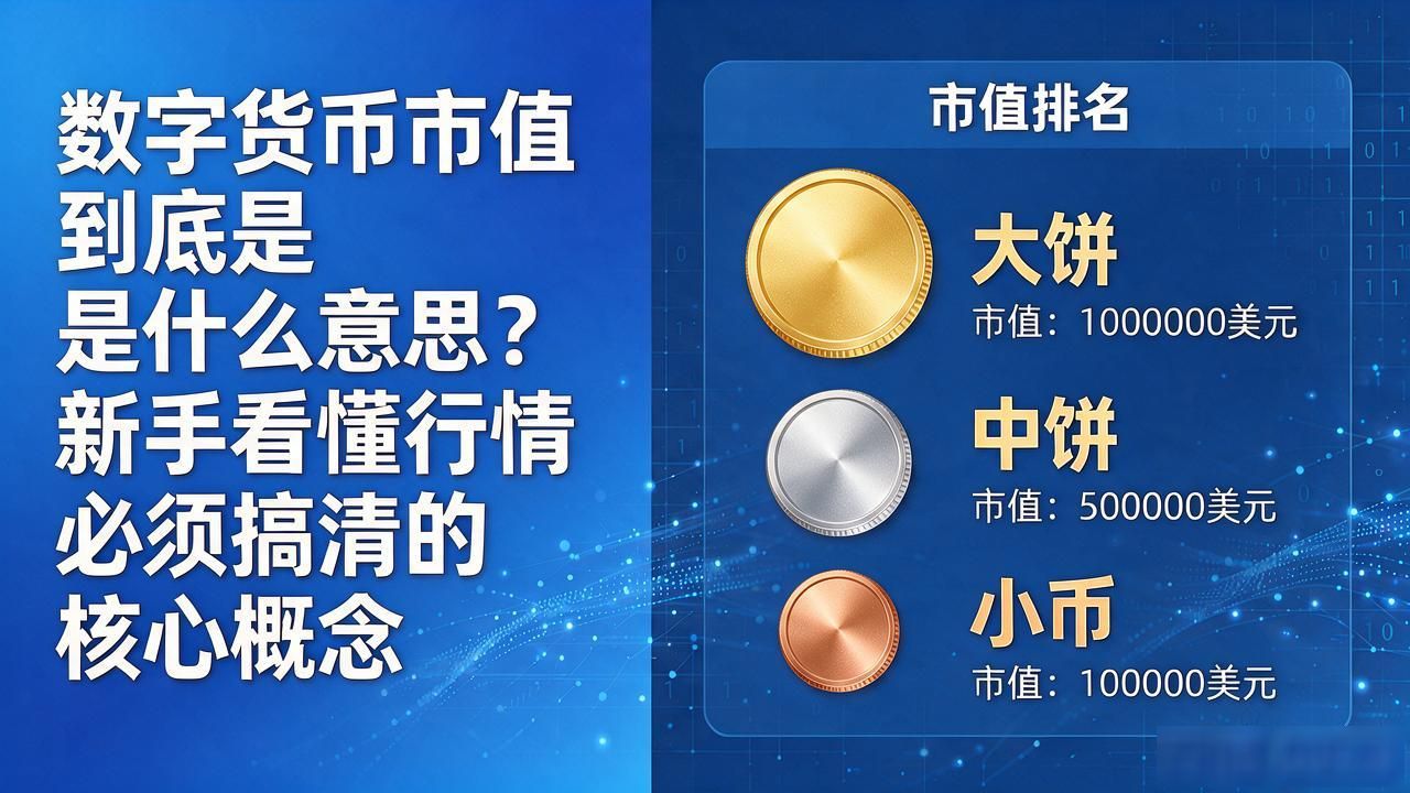 数字货币市值到底是什么意思？新手看懂行情必须搞清的核心概念