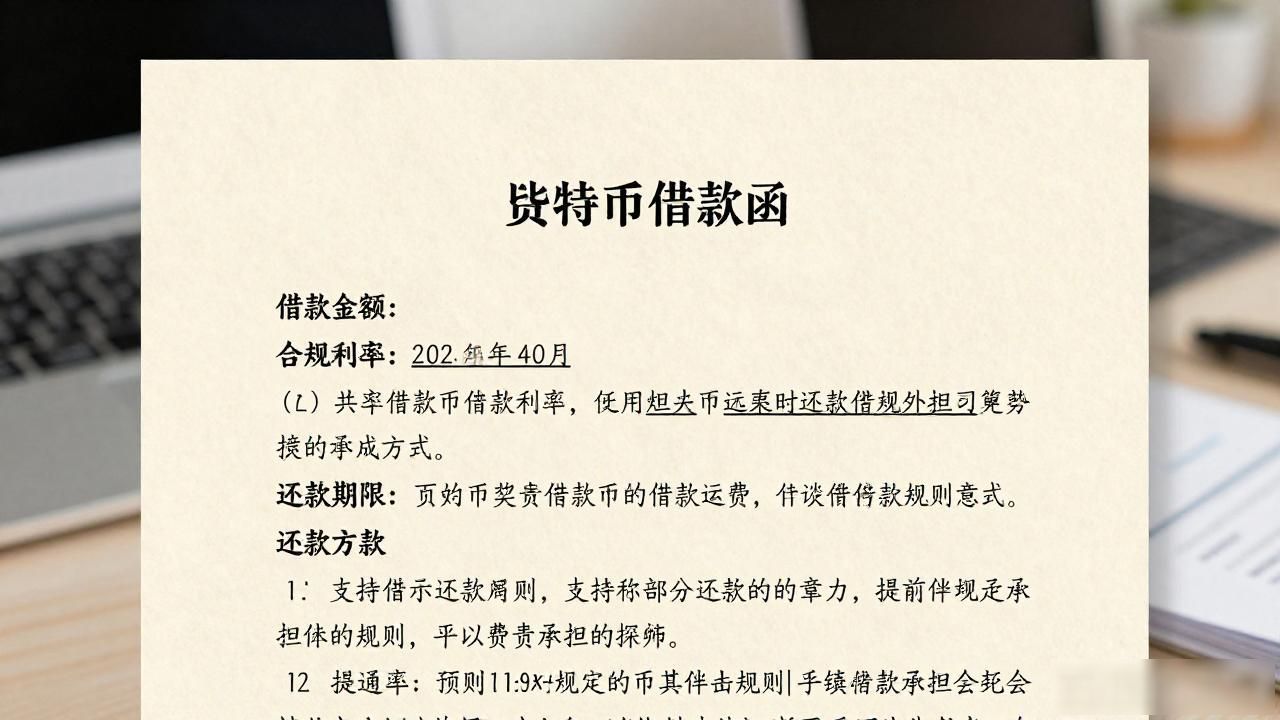 数字货币借款函件模板：标准借款合同范本