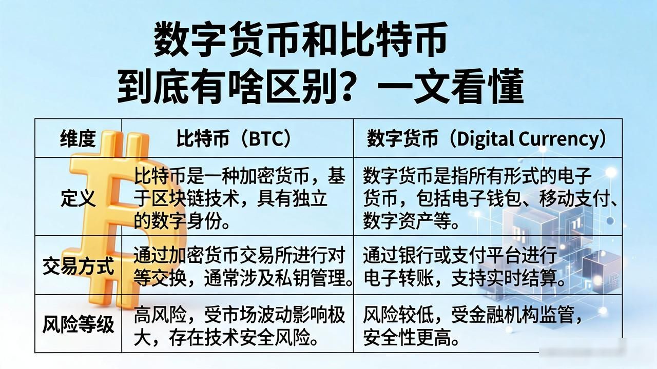 数字货币和比特币到底有啥区别？一文看懂