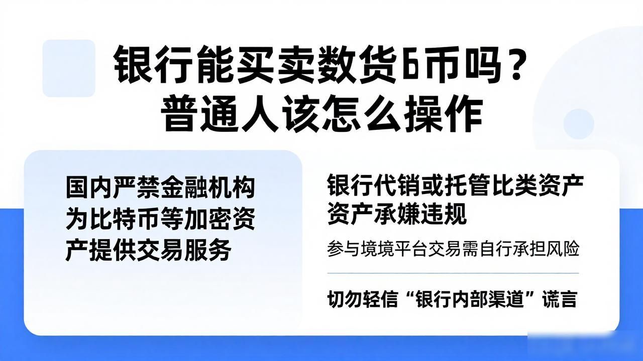 银行能买卖数字货币吗？普通人该怎么操作