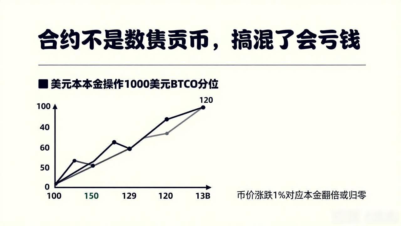合约不是数字货币，搞混了会亏钱