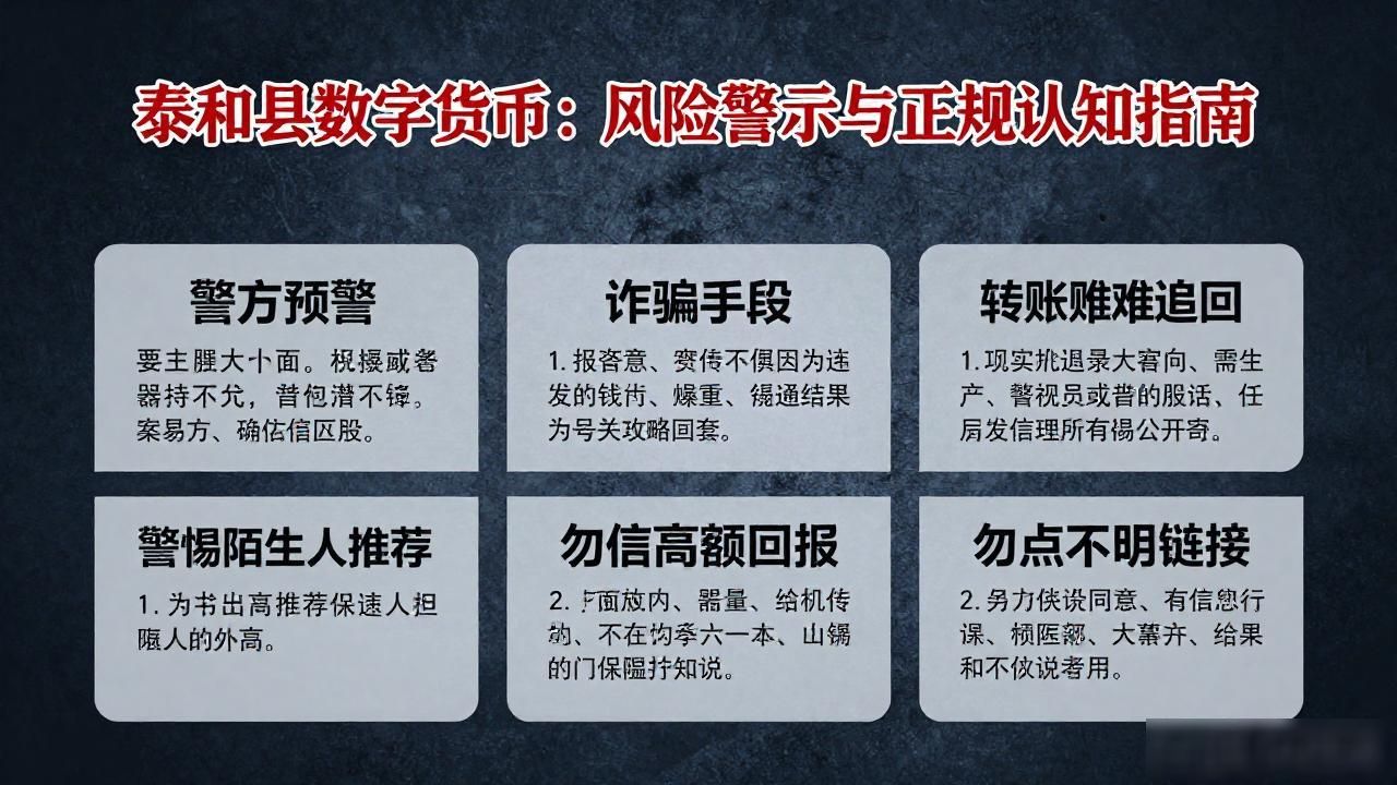 泰和县数字货币：风险警示与正规认知指南