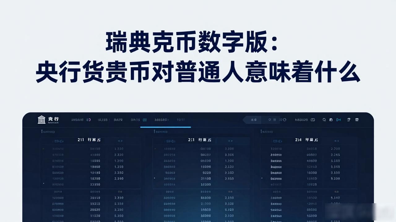 瑞典克朗数字版：央行数字货币对普通人意味着什么