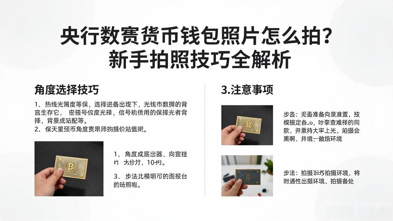 央行数字货币钱包照片怎么拍？新手拍照技巧全解析
