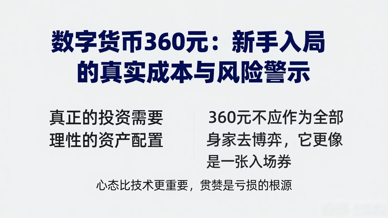 数字货币360元：新手入局的真实成本与风险警示