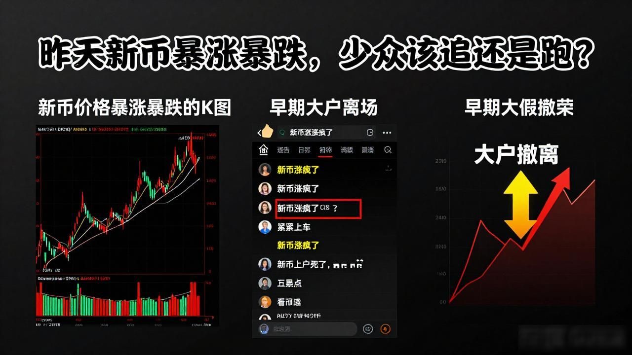 昨天新币暴涨暴跌，散户该追还是跑？
