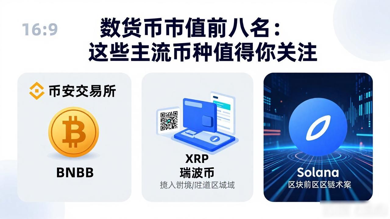 数字货币市值前八名：这些主流币种值得你关注