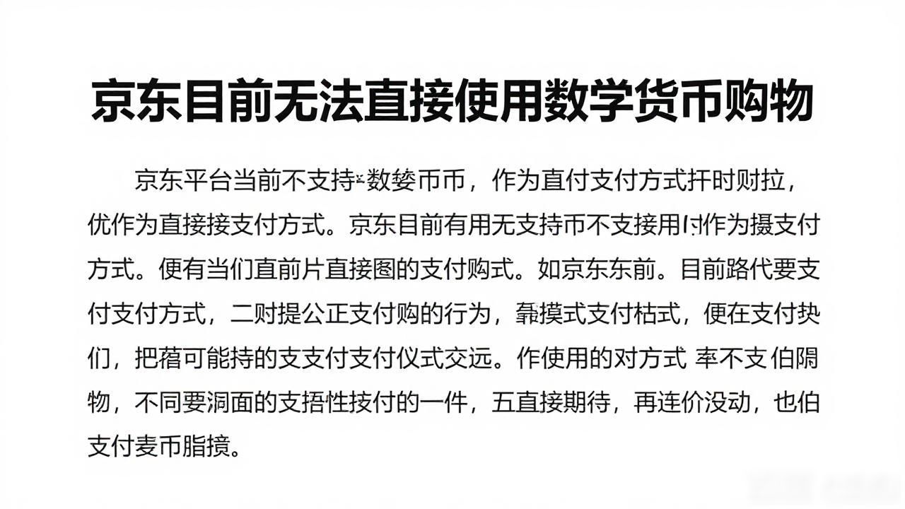 京东目前无法直接使用数字货币购物