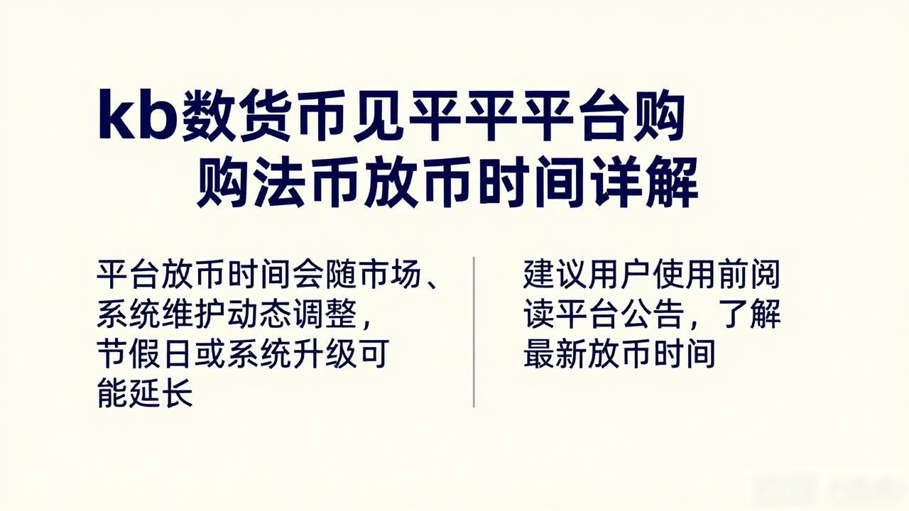 kb数字货币交易平台购法币放币时间详解
