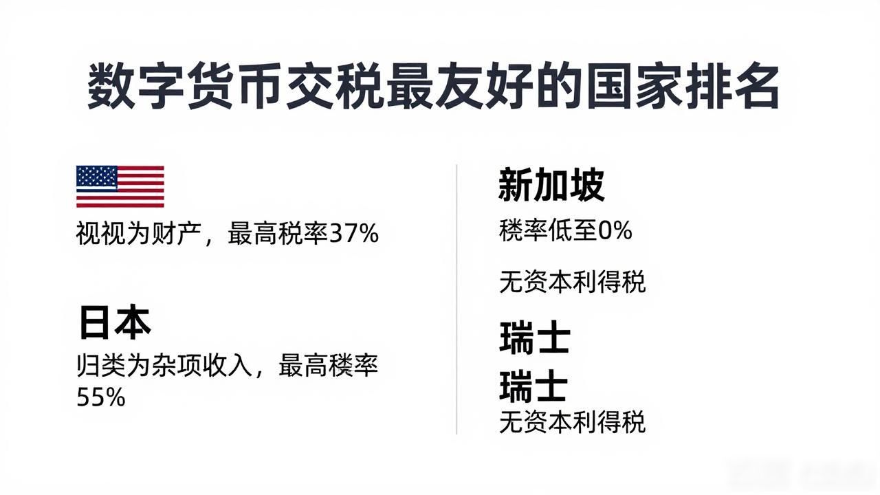 数字货币交税最友好的国家排名
