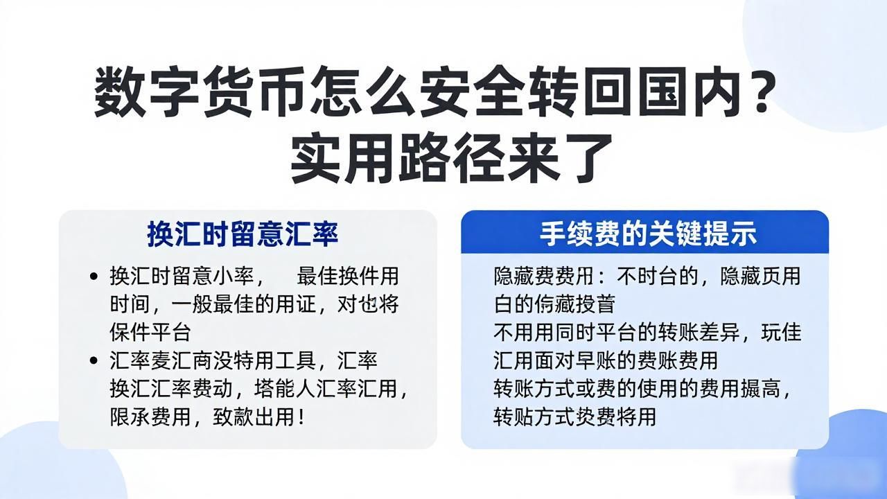 数字货币怎么安全转回国内？实用路径来了