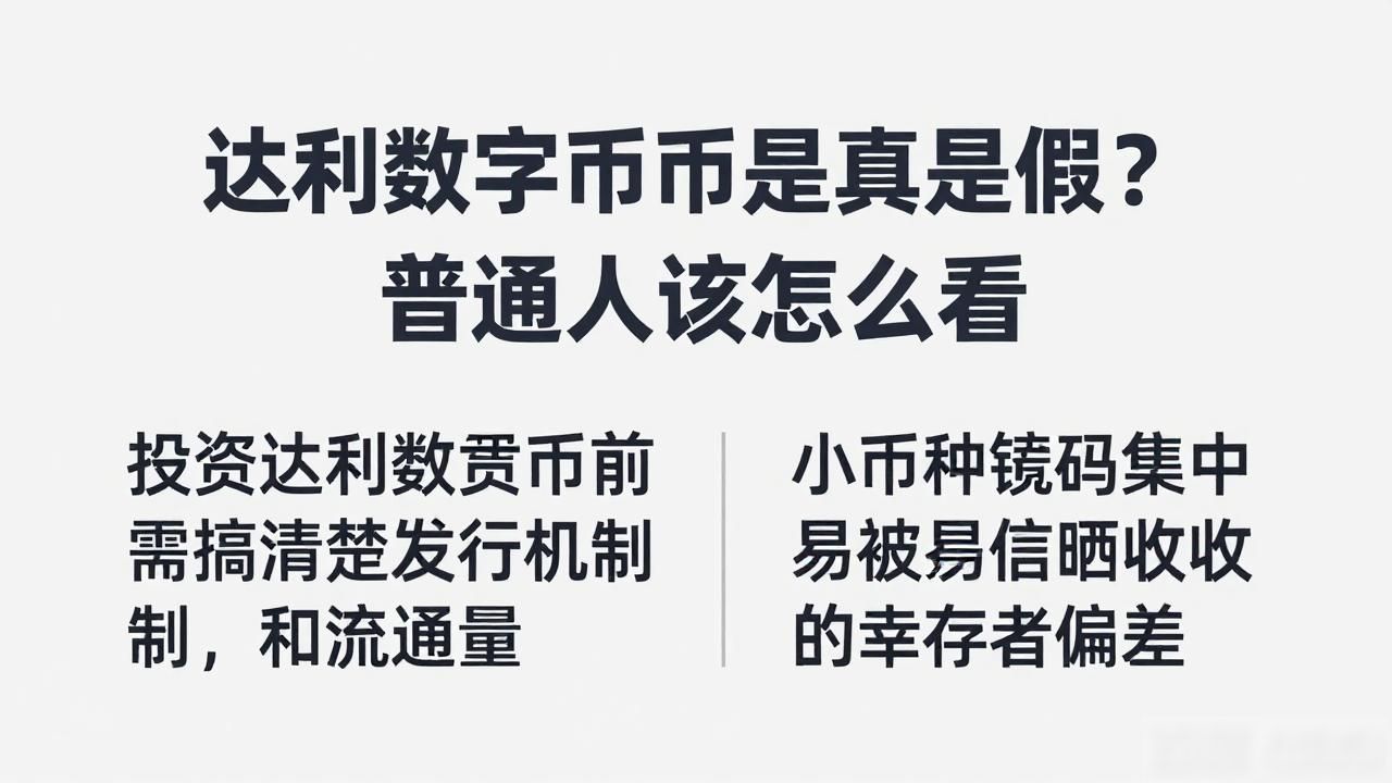 达利数字货币是真是假？普通人该怎么看
