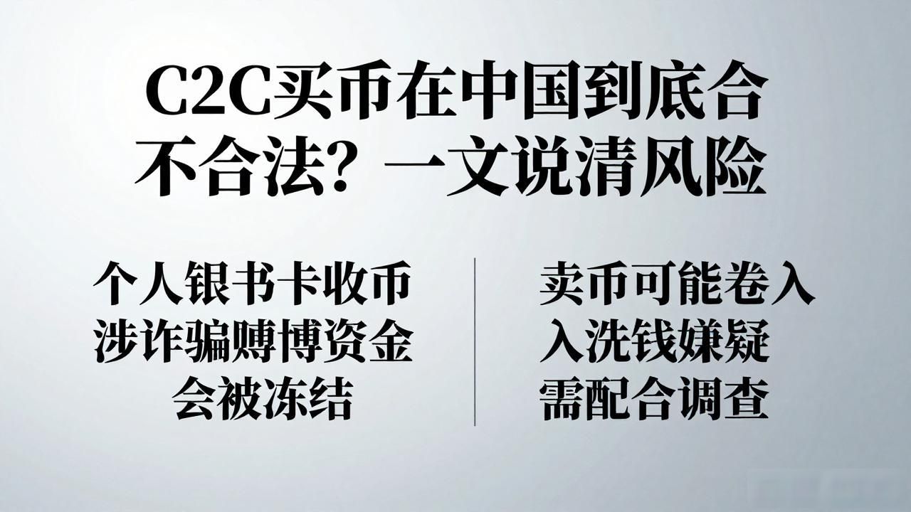 C2C买币在中国到底合不合法？一文说清风险
