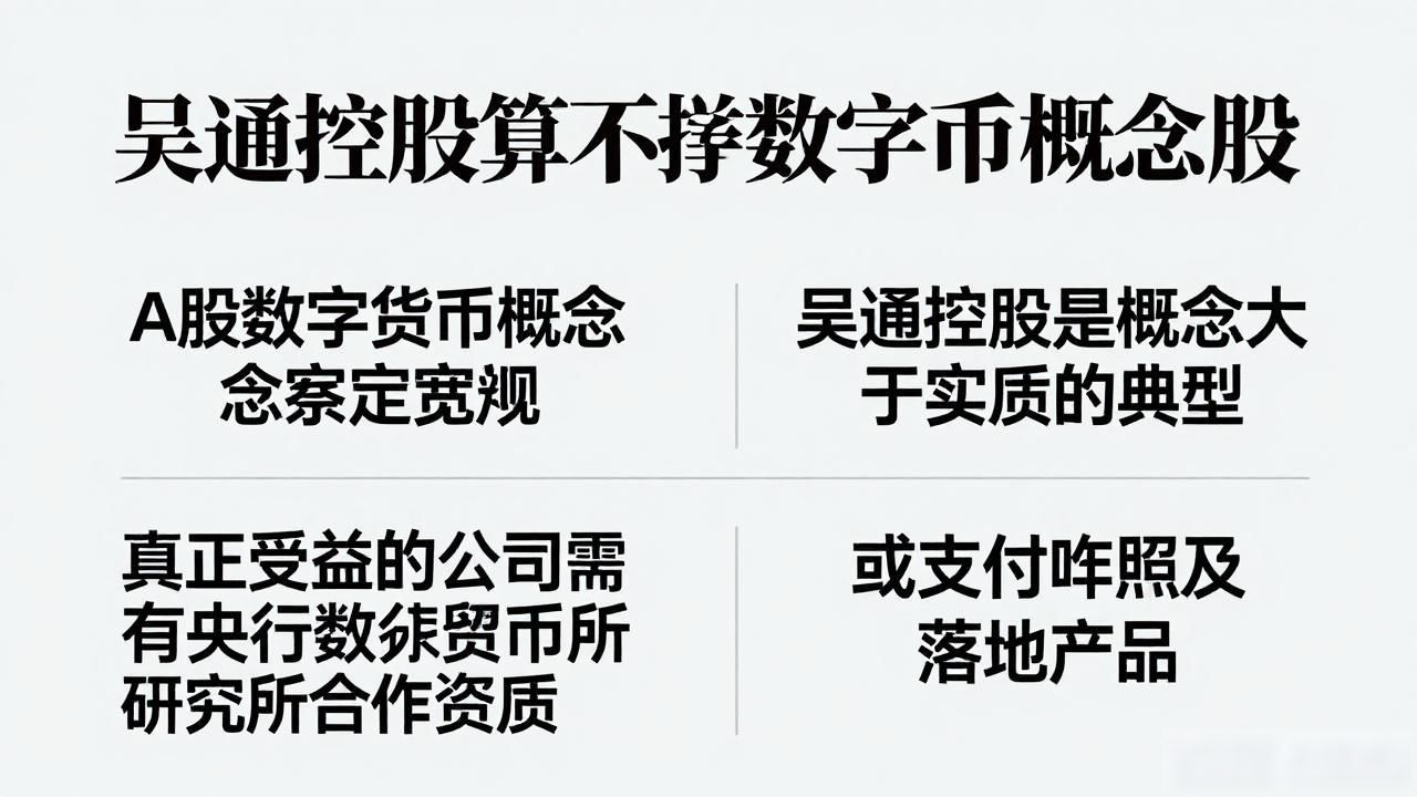 吴通控股算不算数字货币概念股